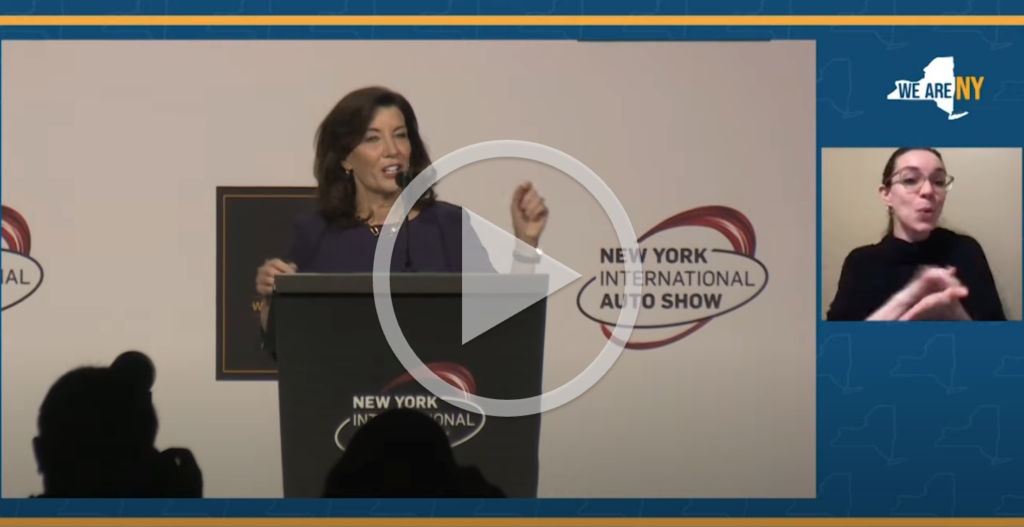Gov. Kathy Hochul opened the New York International Auto Show, hosted